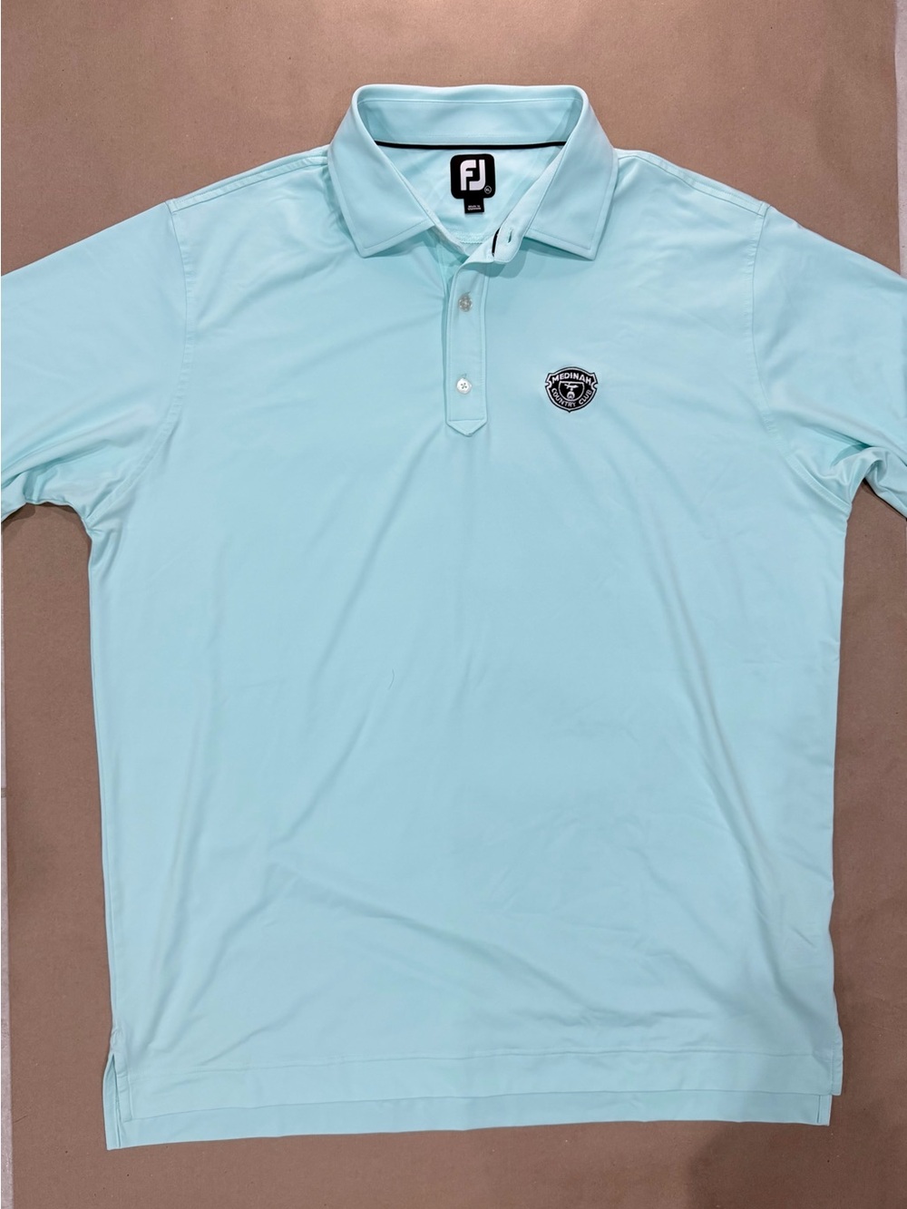 FootJoy Medinah Country Club Polo Men’s XL Aqua Performance Golf Shirt